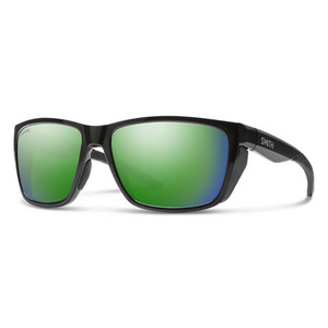 Smith Longfin Sunglasses ChromaPop Polarized in Black with Green Mirror